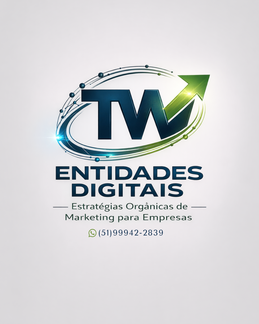 Logomarca da TW Entidades Digitais em azul escuro e verde
